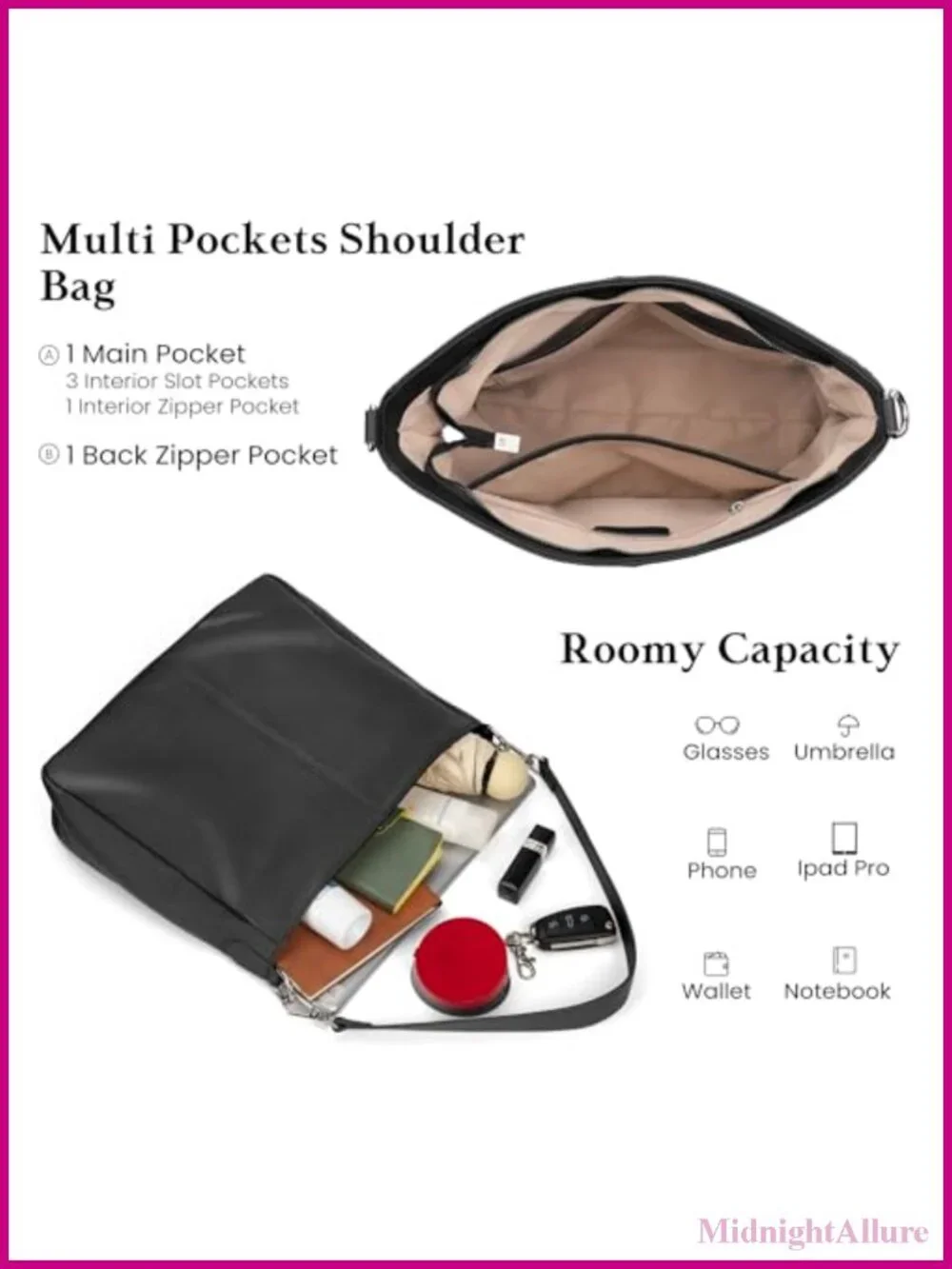 Soft Genuine Leather Hobo Bag Crossbody Shoulder Purse for Women
